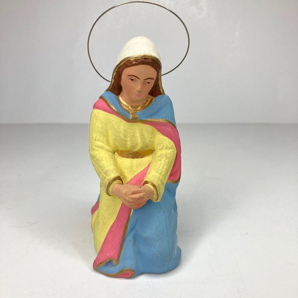 Nativity Set Mary Replacement Piece Figure 5” Christmas Ceramic Vintage